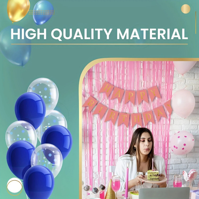 Χρόνια πολλά πανό φόντου Πολύχρωμο ροζ μαύρο λογότυπο διακόσμησης προμήθειες πάρτι τοίχου