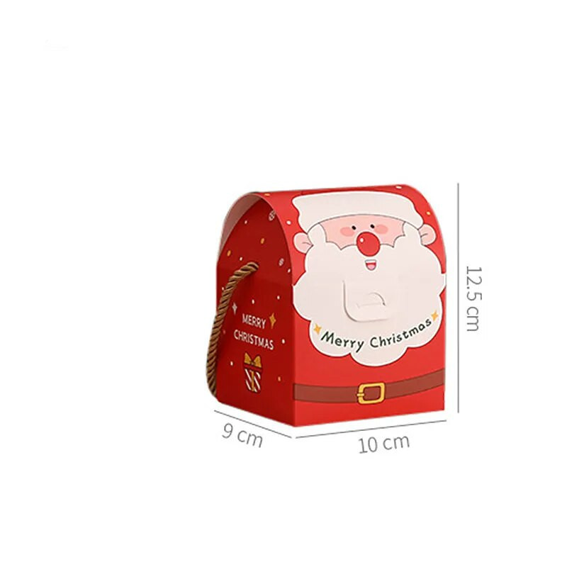 LBSISI Life 6τμχ Merry Christmas Boxes For Cookie Candy Σοκολατένια Συσκευασία Παιδικές Μπομπονιέρες Άγιου Βασίλη Χριστουγεννιάτικο πάρτι νουγκά