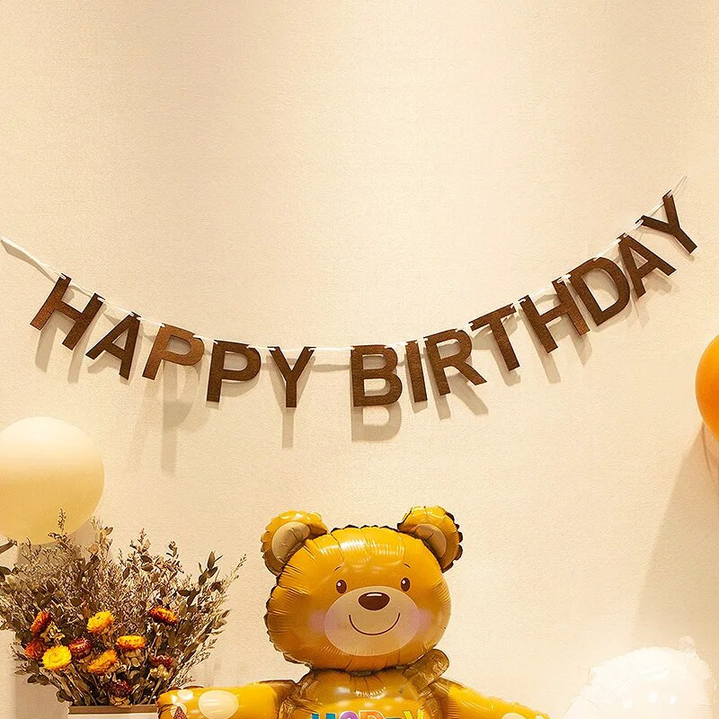 Πανό Creative Forest Series Χρόνια Πολλά Διακοσμήσεις Κορίτσι Αγόρι Γενέθλια Πάρτι Γενεθλίων Διακόσμηση φόντου καφέ Πανό