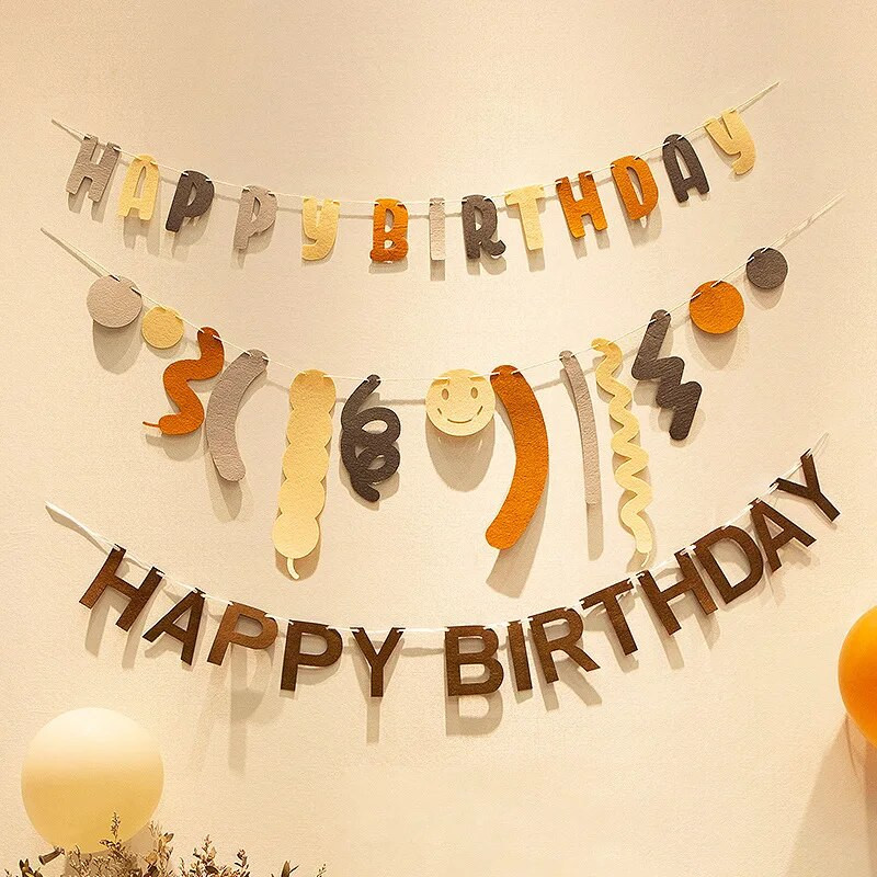 Πανό Creative Forest Series Χρόνια Πολλά Διακοσμήσεις Κορίτσι Αγόρι Γενέθλια Πάρτι Γενεθλίων Διακόσμηση φόντου καφέ Πανό