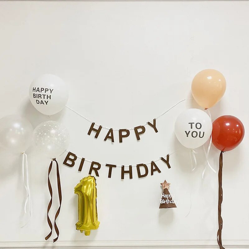 Πανό Creative Forest Series Χρόνια Πολλά Διακοσμήσεις Κορίτσι Αγόρι Γενέθλια Πάρτι Γενεθλίων Διακόσμηση φόντου καφέ Πανό