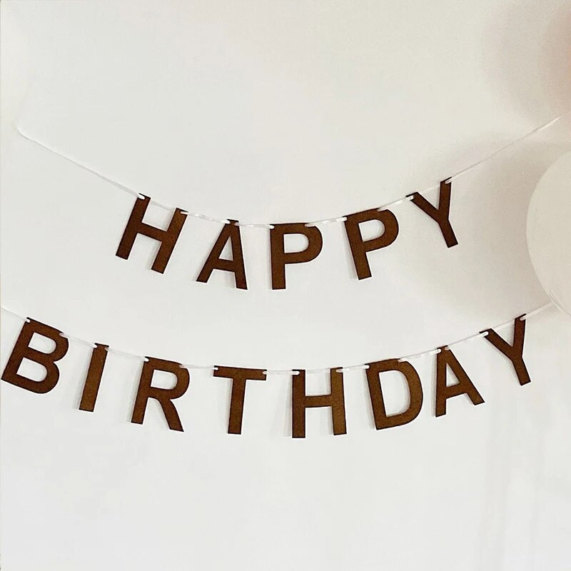 Πανό Creative Forest Series Χρόνια Πολλά Διακοσμήσεις Κορίτσι Αγόρι Γενέθλια Πάρτι Γενεθλίων Διακόσμηση φόντου καφέ Πανό