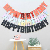 Creative Happy Birthday Banner Decoration Party Supplies First Birthday Boy Girl Party Baby Shower Birthday Party Decorations