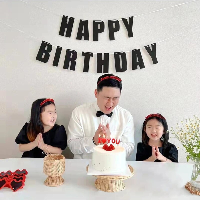 Creative Happy Birthday Banner Decoration Party Supplies First Birthday Boy Girl Party Baby Shower Birthday Party Decorations