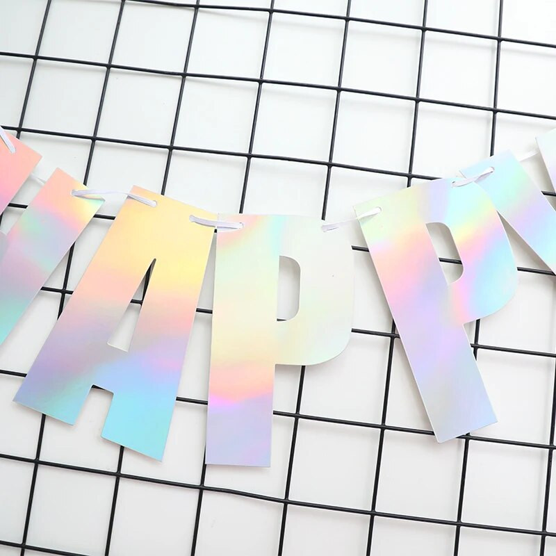 Creative Happy Birthday Banner Decoration Party Supplies First Birthday Boy Girl Party Baby Shower Birthday Party Decorations