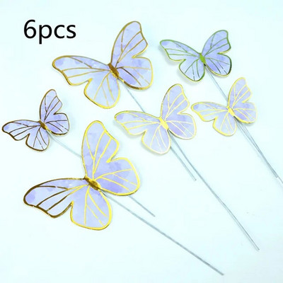 Geomertic Pink Gold Butterflies Happy Cake Toppers for Happy Birthday Cupcake Cake Topper Baby Shower Unicorn Cake διακοσμητικά