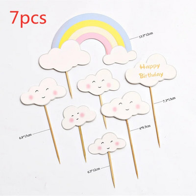 Geomertic Pink Gold Butterflies Happy Cake Toppers for Happy Birthday Cupcake Cake Topper Baby Shower Unicorn Cake διακοσμητικά