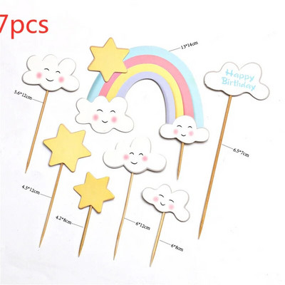 Geomertic Pink Gold Butterflies Happy Cake Toppers for Happy Birthday Cupcake Cake Topper Baby Shower Unicorn Cake διακοσμητικά