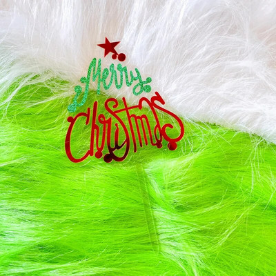 Διπλή στρώση ακρυλικό κέικ Topper Cartoon Merry Christmas Snowman Elk Theme Baking Party Favors