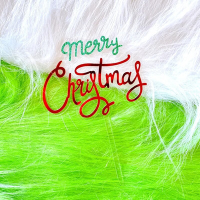 Διπλή στρώση ακρυλικό κέικ Topper Cartoon Merry Christmas Snowman Elk Theme Baking Party Favors