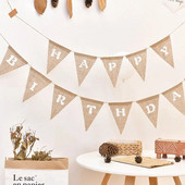 Πανό με 13 Flags Vintage γιούτα Hessian λινάτσα Χρόνια πολλά Φωτογραφικά σκηνικά για πάρτι Εορταστική διακόσμηση Πανό