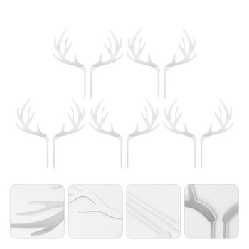 Χριστουγεννιάτικο Cupcake Topper Picks Antler Deer Antlers Cakes Reindeer Party Γιορτινή διακόσμηση Διακοσμήσεις γάμου Elk Dessert Horn