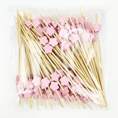 100 τεμ. Σουβλάκια από μπαμπού μιας χρήσης Χριστουγεννιάτικο μπουφέ Επιλογές φαγητού Cupcake Πιρούνι φρούτων Κέικ για πάρτι Επιδόρπιο σαλάτα ραβδιά Οδοντογλυφίδα σουβλάκι