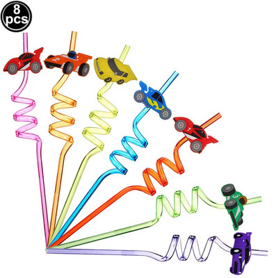 8 τμχ 25 εκ. Καλαμάκια δεινοσαύρων επαναχρησιμοποιούμενα Πλαστικά καλαμάκια πόσιμου για παιδιά Διακοσμήσεις πάρτι γενεθλίων Dino Προμήθειες για πάρτι γενεθλίων