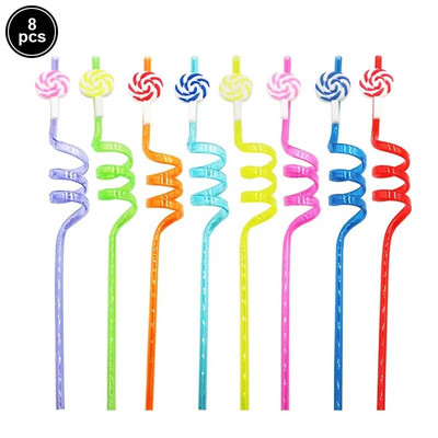 8 τμχ 25 εκ. Καλαμάκια δεινοσαύρων επαναχρησιμοποιούμενα Πλαστικά καλαμάκια πόσιμου για παιδιά Διακοσμήσεις πάρτι γενεθλίων Dino Προμήθειες για πάρτι γενεθλίων