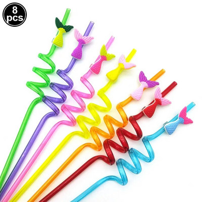 8 τμχ 25 εκ. Καλαμάκια δεινοσαύρων επαναχρησιμοποιούμενα Πλαστικά καλαμάκια πόσιμου για παιδιά Διακοσμήσεις πάρτι γενεθλίων Dino Προμήθειες για πάρτι γενεθλίων