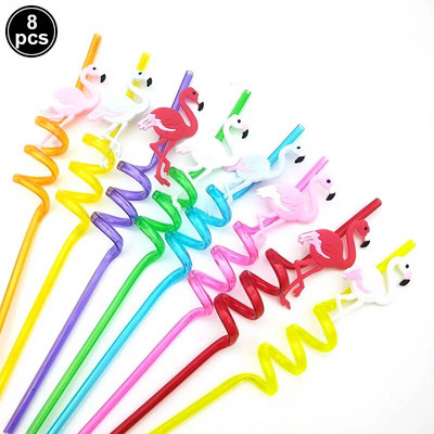 8 τμχ 25 εκ. Καλαμάκια δεινοσαύρων επαναχρησιμοποιούμενα Πλαστικά καλαμάκια πόσιμου για παιδιά Διακοσμήσεις πάρτι γενεθλίων Dino Προμήθειες για πάρτι γενεθλίων
