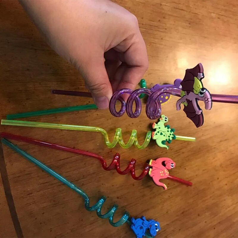 8 τμχ 25 εκ. Καλαμάκια δεινοσαύρων επαναχρησιμοποιούμενα Πλαστικά καλαμάκια πόσιμου για παιδιά Διακοσμήσεις πάρτι γενεθλίων Dino Προμήθειες για πάρτι γενεθλίων