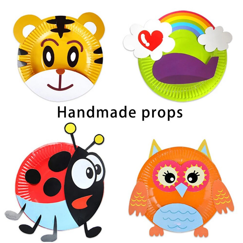 10 ΤΕΜ Δίσκος χαρτιού μίας χρήσης μονόχρωμο Φιλικό προς το περιβάλλον Διάμετρος από χαρτόνι 18 cm Υψηλής ποιότητας λευκό χαρτόνι Χειροποίητα στηρίγματα