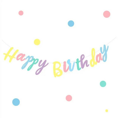 Πανό γενεθλίων Macarone Little Daisy Ins Flower Banner Χρόνια πολλά Πανό Διακοσμήσεις πάρτι για κορίτσια Παιδιά Φωτογραφία Διακόσμηση