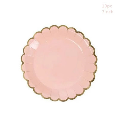 Επιτραπέζια σκεύη μιας χρήσης Χάρτινο πιάτο Δαντέλα Δαντέλα Hot Stamping Δαντελένια Χάρτινα Πιάτα Γάμος Χρόνια Πολλά Προμήθειες για πάρτι Baby Shower