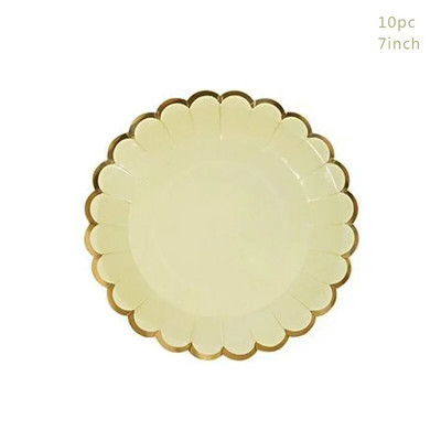 Επιτραπέζια σκεύη μιας χρήσης Χάρτινο πιάτο Δαντέλα Δαντέλα Hot Stamping Δαντελένια Χάρτινα Πιάτα Γάμος Χρόνια Πολλά Προμήθειες για πάρτι Baby Shower