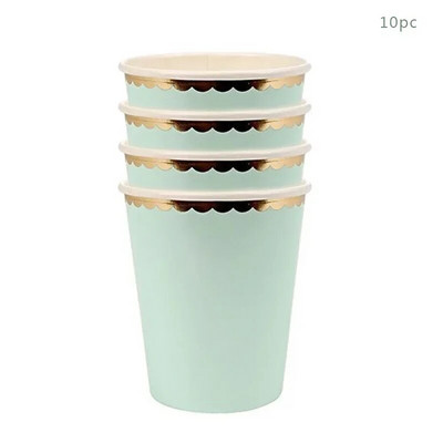 Επιτραπέζια σκεύη μιας χρήσης Χάρτινο πιάτο Δαντέλα Δαντέλα Hot Stamping Δαντελένια Χάρτινα Πιάτα Γάμος Χρόνια Πολλά Προμήθειες για πάρτι Baby Shower