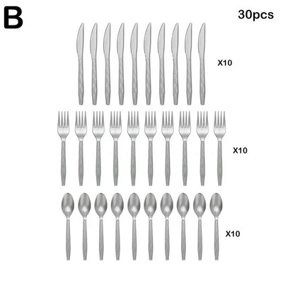 30 τμχ/Σετ Πλαστικά μαχαιροπίρουνα κουτάλια πιρούνια μαχαίρι μαχαιροπήρουνα Επαναχρησιμοποιήσιμα πλαστικά επιτραπέζια σκεύη Μαύρο Λευκό Κόκκινο Μωβ Κίτρινο Χρυσό Ροζ Πράσινο