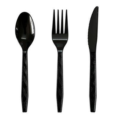 30 τμχ/Σετ Πλαστικά μαχαιροπίρουνα κουτάλια πιρούνια μαχαίρι μαχαιροπήρουνα Επαναχρησιμοποιήσιμα πλαστικά επιτραπέζια σκεύη Μαύρο Λευκό Κόκκινο Μωβ Κίτρινο Χρυσό Ροζ Πράσινο