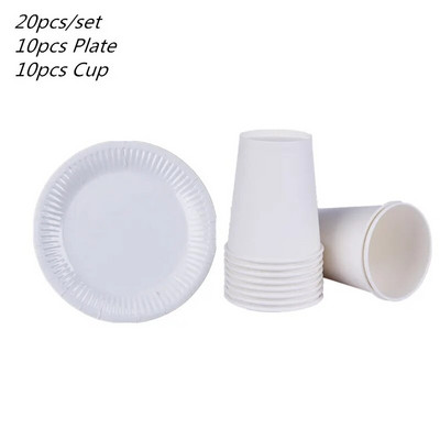 10 τμχ Pure Color Party Χάρτινα ποτήρια μιας χρήσης Juice Cup Διακόσμηση DIY Baby Shower Παιδικά Γενέθλια Γάμος για πικνίκ σερβίτσιο