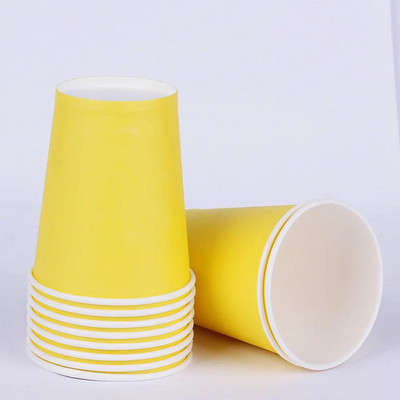 10 τμχ Pure Color Party Χάρτινα ποτήρια μιας χρήσης Juice Cup Διακόσμηση DIY Baby Shower Παιδικά Γενέθλια Γάμος για πικνίκ σερβίτσιο