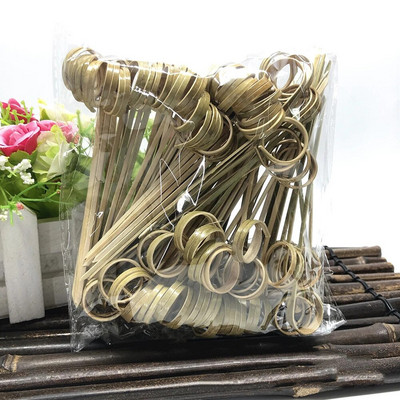 100 τμχ 12 εκατοστά Μπαμπού μιας χρήσης Μπαμπού Επιλογές Φρούτων Κόμποι Σουβλάκια Διακόσμηση κοκτέιλ Οδοντογλυφίδες Σαλάτα Σάντουιτς Μπουφές Επιδόρπια Διακόσμηση