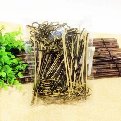 100 τμχ 12 εκατοστά Μπαμπού μιας χρήσης Μπαμπού Επιλογές Φρούτων Κόμποι Σουβλάκια Διακόσμηση κοκτέιλ Οδοντογλυφίδες Σαλάτα Σάντουιτς Μπουφές Επιδόρπια Διακόσμηση