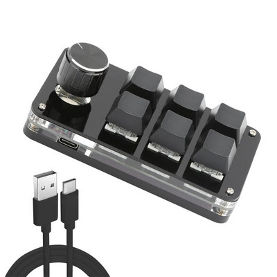 Μίνι προσαρμοσμένο πληκτρολόγιο USB 12 πλήκτρων 2 κουμπιών Προγραμματισμός DIY Μηχανικό πληκτρολόγιο Gaming Διακόπτης σχεδίασης Φορητό πληκτρολόγιο Hot-swap