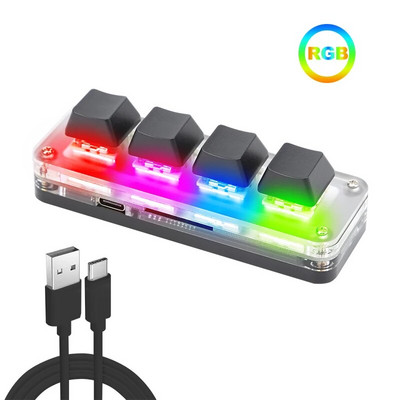 Μίνι προσαρμοσμένο πληκτρολόγιο USB 12 πλήκτρων 2 κουμπιών Προγραμματισμός DIY Μηχανικό πληκτρολόγιο Gaming Διακόπτης σχεδίασης Φορητό πληκτρολόγιο Hot-swap