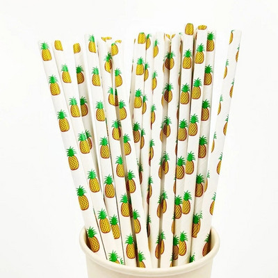 25 τμχ Πολύχρωμα χάρτινα καλαμάκια μιας χρήσης Ροζ μπλε καλαμάκια πόσιμου χυμός για παιδικά γενέθλια διακόσμηση γαμήλιων πάρτι Προμήθειες Baby Shower