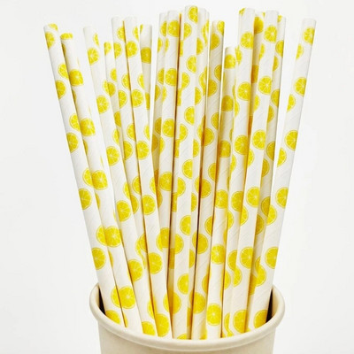 25 τμχ Πολύχρωμα χάρτινα καλαμάκια μιας χρήσης Ροζ μπλε καλαμάκια πόσιμου χυμός για παιδικά γενέθλια διακόσμηση γαμήλιων πάρτι Προμήθειες Baby Shower