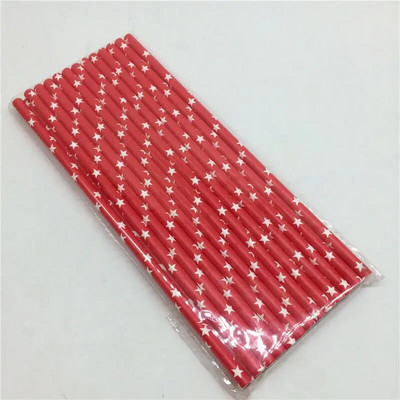 25 τμχ/παρτίδα Χάρτινα καλαμάκια με καρδιά Red Square Dot για γενέθλια διακοσμητικά πάρτι Γάμου Chevron Creative Drinking Καλαμάκια