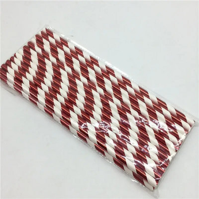 25 τμχ/παρτίδα Χάρτινα καλαμάκια με καρδιά Red Square Dot για γενέθλια διακοσμητικά πάρτι Γάμου Chevron Creative Drinking Καλαμάκια