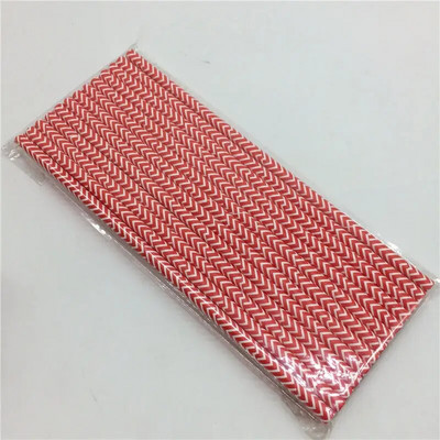 25 τμχ/παρτίδα Χάρτινα καλαμάκια με καρδιά Red Square Dot για γενέθλια διακοσμητικά πάρτι Γάμου Chevron Creative Drinking Καλαμάκια
