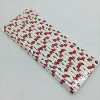 25 τμχ/παρτίδα Χάρτινα καλαμάκια με καρδιά Red Square Dot για γενέθλια διακοσμητικά πάρτι Γάμου Chevron Creative Drinking Καλαμάκια