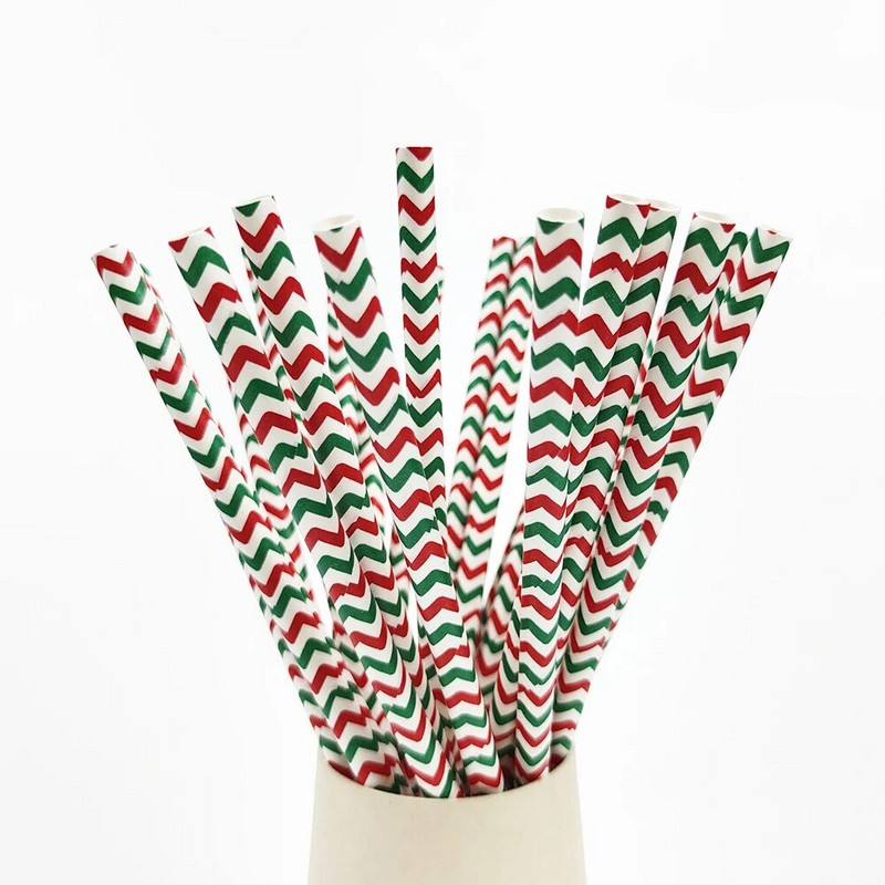 25 τμχ Χριστουγεννιάτικα χάρτινα καλαμάκια μιας χρήσης Xmax Tree Κόκκινο Χρυσό Χριστουγεννιάτικο Χαρτί Ποτό Καλαμάκια Διακόσμηση για Καλά Χριστουγεννιάτικα πάρτι 2023