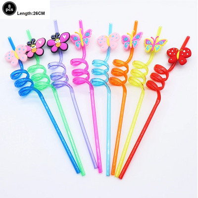 Ζώα της ζούγκλας που πίνουν Καλαμάκια Ζώο Επαναχρησιμοποιήσιμα Πλαστικά Καλαμάκια Ποτού Λιοντάρι Καλαμάκι Τίγρη Σαφάρι ζούγκλας Διακόσμηση πάρτι γενεθλίων Καλαμάκι