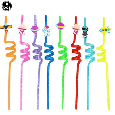 Ζώα της ζούγκλας που πίνουν Καλαμάκια Ζώο Επαναχρησιμοποιήσιμα Πλαστικά Καλαμάκια Ποτού Λιοντάρι Καλαμάκι Τίγρη Σαφάρι ζούγκλας Διακόσμηση πάρτι γενεθλίων Καλαμάκι