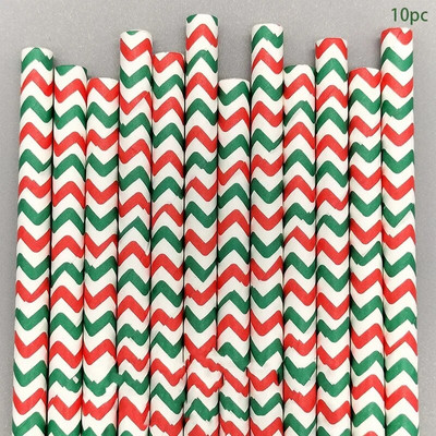 10 τμχ χριστουγεννιάτικο θεματικό χαρτί καλαμάκια Κόκκινο πράσινο χριστουγεννιάτικο δέντρο Snowflake Drinking Straws Merry Christmas Party Decor 2023