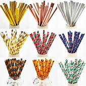 25 τεμ. Χριστουγεννιάτικα καλαμάκια μιας χρήσης Χριστουγεννιάτικο καπέλο του Αϊ-Βασίλη Αστέρι Χαρτί Καλαμάκια για χριστουγεννιάτικη διακόσμηση πάρτι Ψάθινα προμήθειες