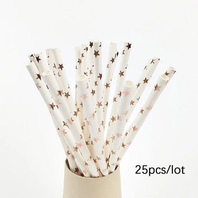 25 τεμ. Χριστουγεννιάτικα καλαμάκια μιας χρήσης Χριστουγεννιάτικο καπέλο του Αϊ-Βασίλη Αστέρι Χαρτί Καλαμάκια για χριστουγεννιάτικη διακόσμηση πάρτι Ψάθινα προμήθειες