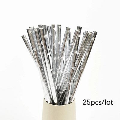 25 τεμ. Χριστουγεννιάτικα καλαμάκια μιας χρήσης Χριστουγεννιάτικο καπέλο του Αϊ-Βασίλη Αστέρι Χαρτί Καλαμάκια για χριστουγεννιάτικη διακόσμηση πάρτι Ψάθινα προμήθειες