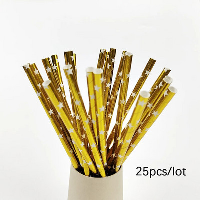 25 τεμ. Χριστουγεννιάτικα καλαμάκια μιας χρήσης Χριστουγεννιάτικο καπέλο του Αϊ-Βασίλη Αστέρι Χαρτί Καλαμάκια για χριστουγεννιάτικη διακόσμηση πάρτι Ψάθινα προμήθειες