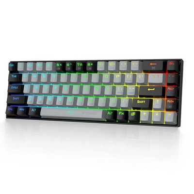 Z-686 60% Mini Mechanical Gaming Keyboard , E-Yooso 68 πλήκτρων Ενσύρματο RGB με οπίσθιο φωτισμό διακόπτη προστασίας από τη σκόνη Συμπαγής σχεδίαση για υπολογιστή
